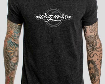 Wing Man Graphic Tee, Funny Bar Shirt, 100% Cotton