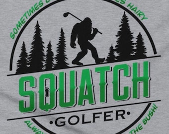 Squatch Golfer T-Shirt, Funny Bigfoot Golf Shirt