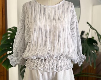 CARLA TOP- Natural Fibre Linen - Etsy UK