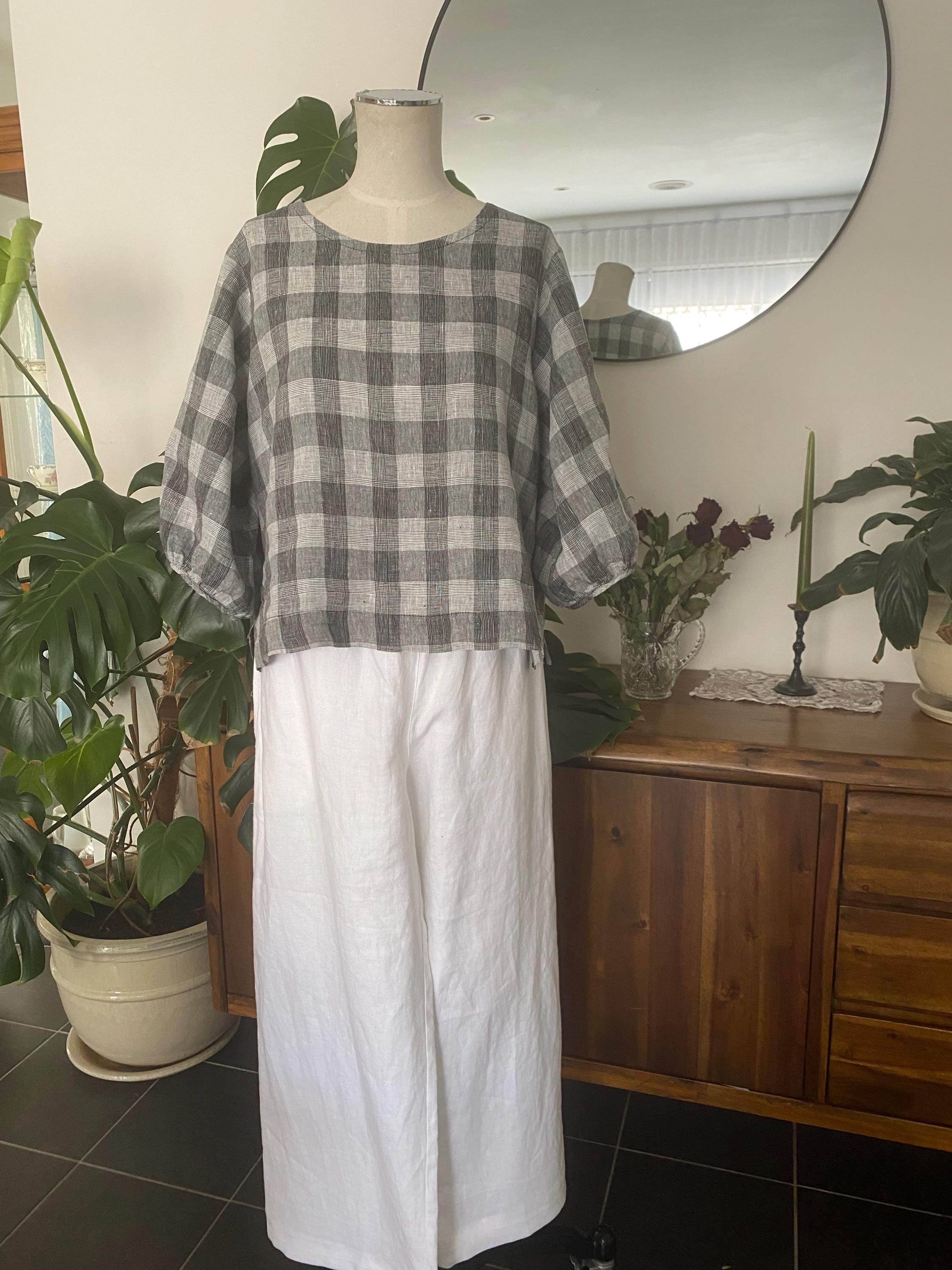 CARLA TOP- Natural Fibre Linen - Etsy