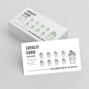 Loyalty Card, punch card, rewards card, loyalty card templates, rewards card design, google slides, powerpoint image 4