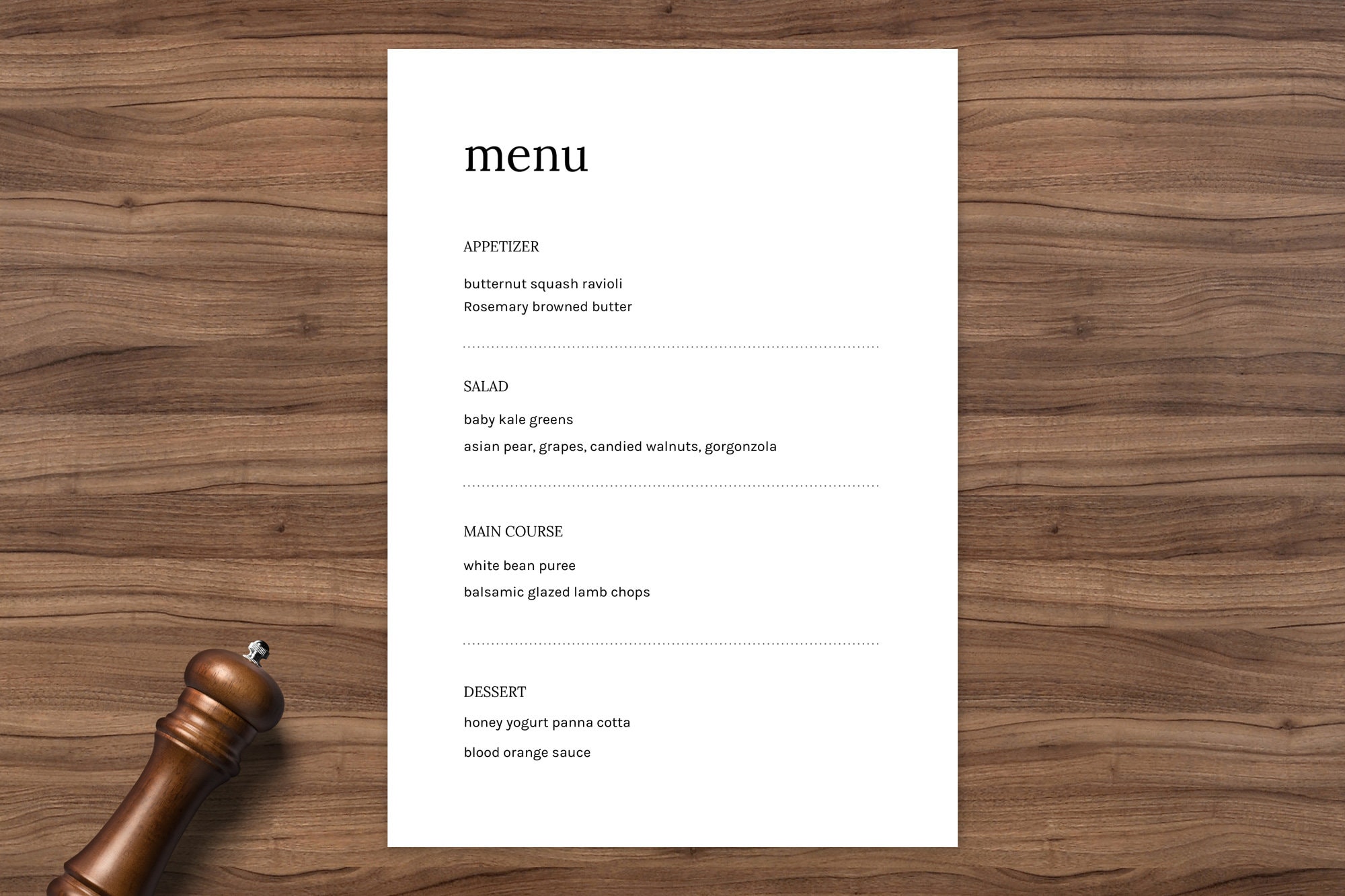 Powerpoint Restaurant Menu Template