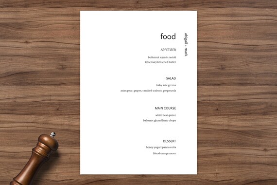 Banquet Menu Menu Design Wedding Menu Event Menu Catering Etsy