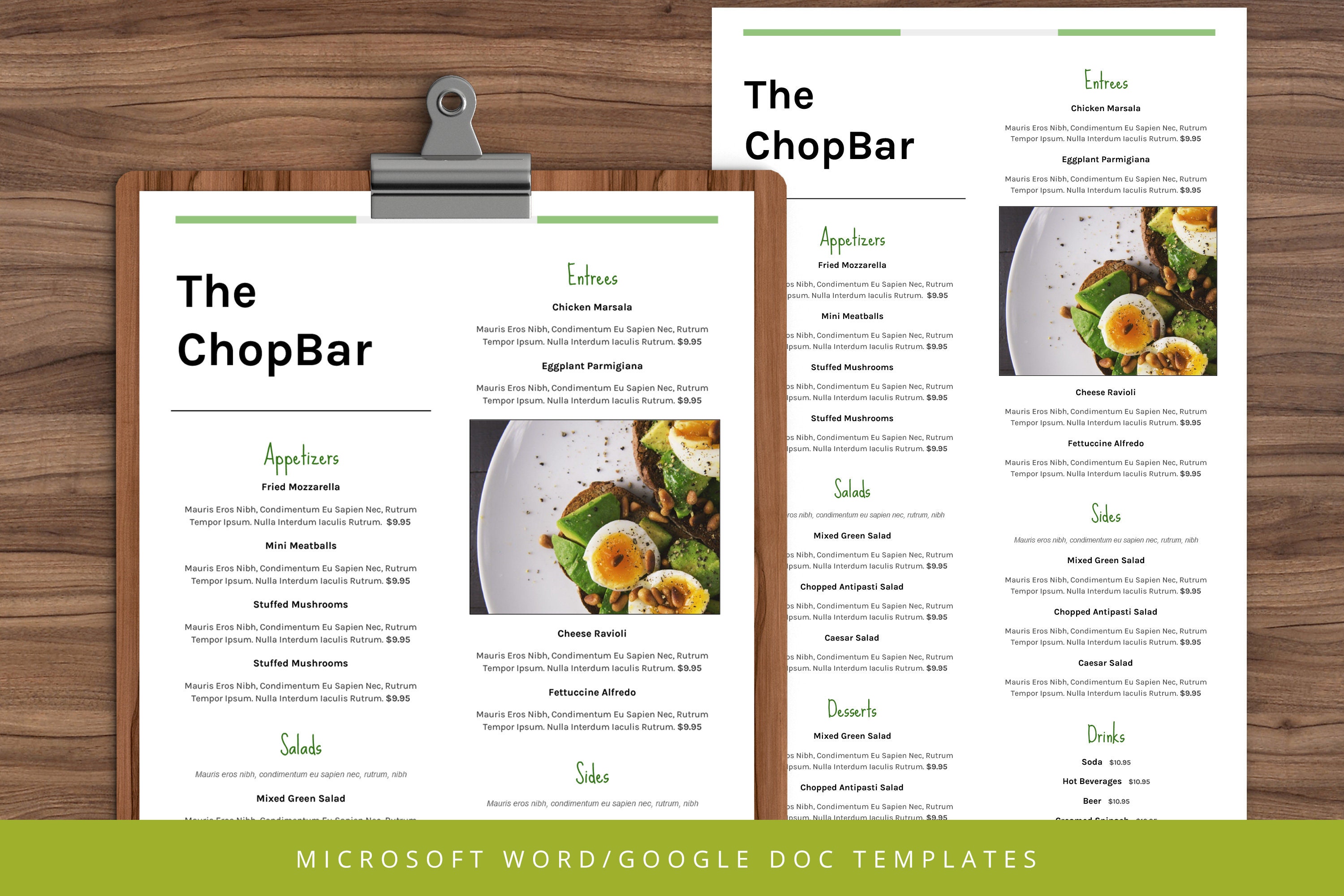 Menü Restaurant, Restaurant MenüVorlage, RestaurantMenü, Word-Menü, Google  Doc Menü, Instant-Menü, bearbeitbares Menü In Google Docs Menu Template