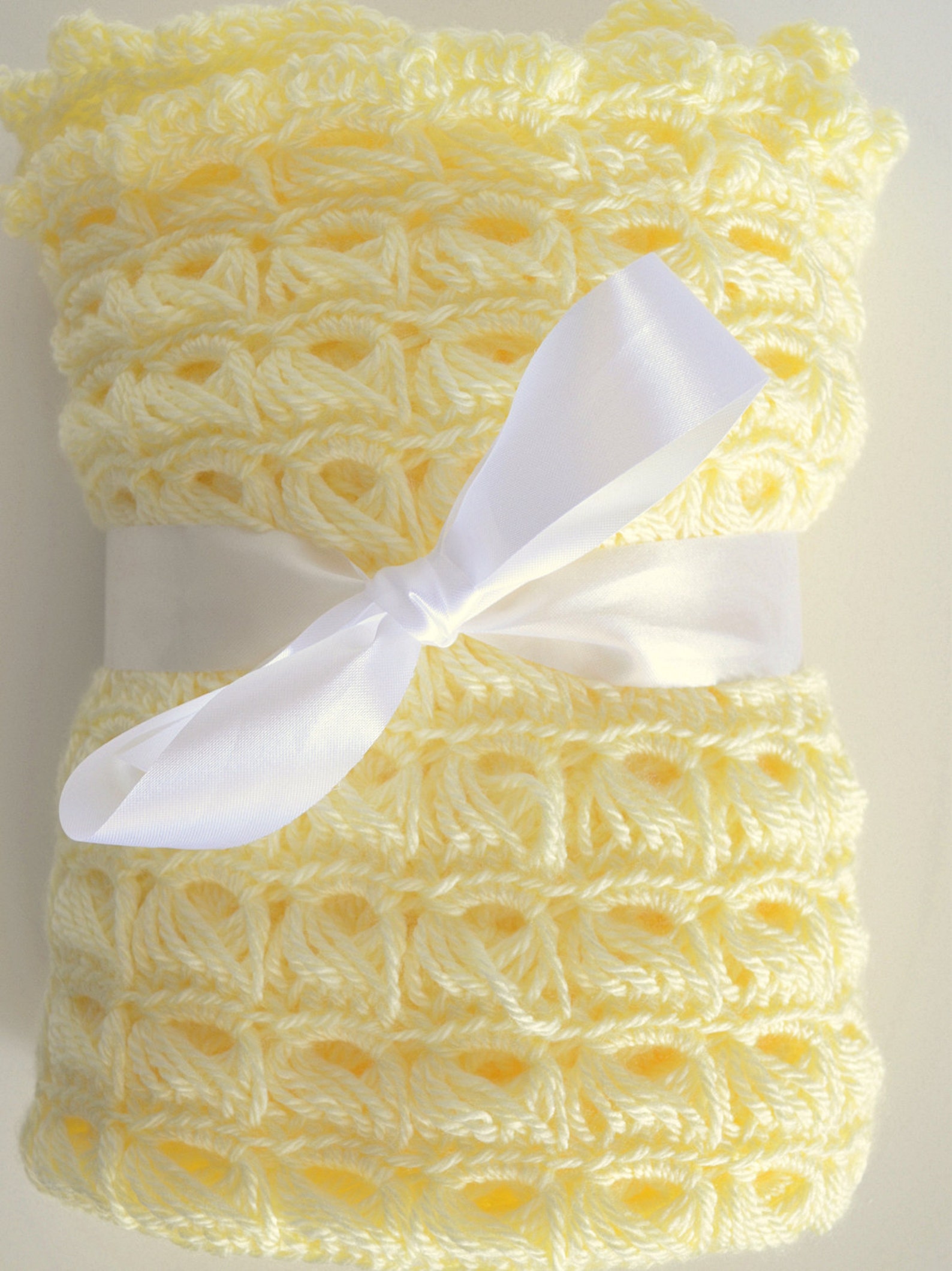 Soft Yellow Baby Knit Blanket