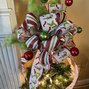 Grinchy Christmas Tree Topper/Arrangement