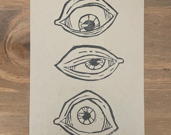 Insight Linocut Original Print