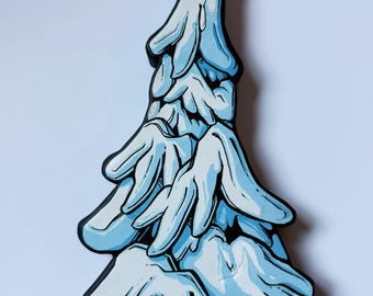 Hand Cut Wood Floppy Trees