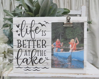 Lake Photo Frame: Life is Better at the Lake, Family Picture Frame