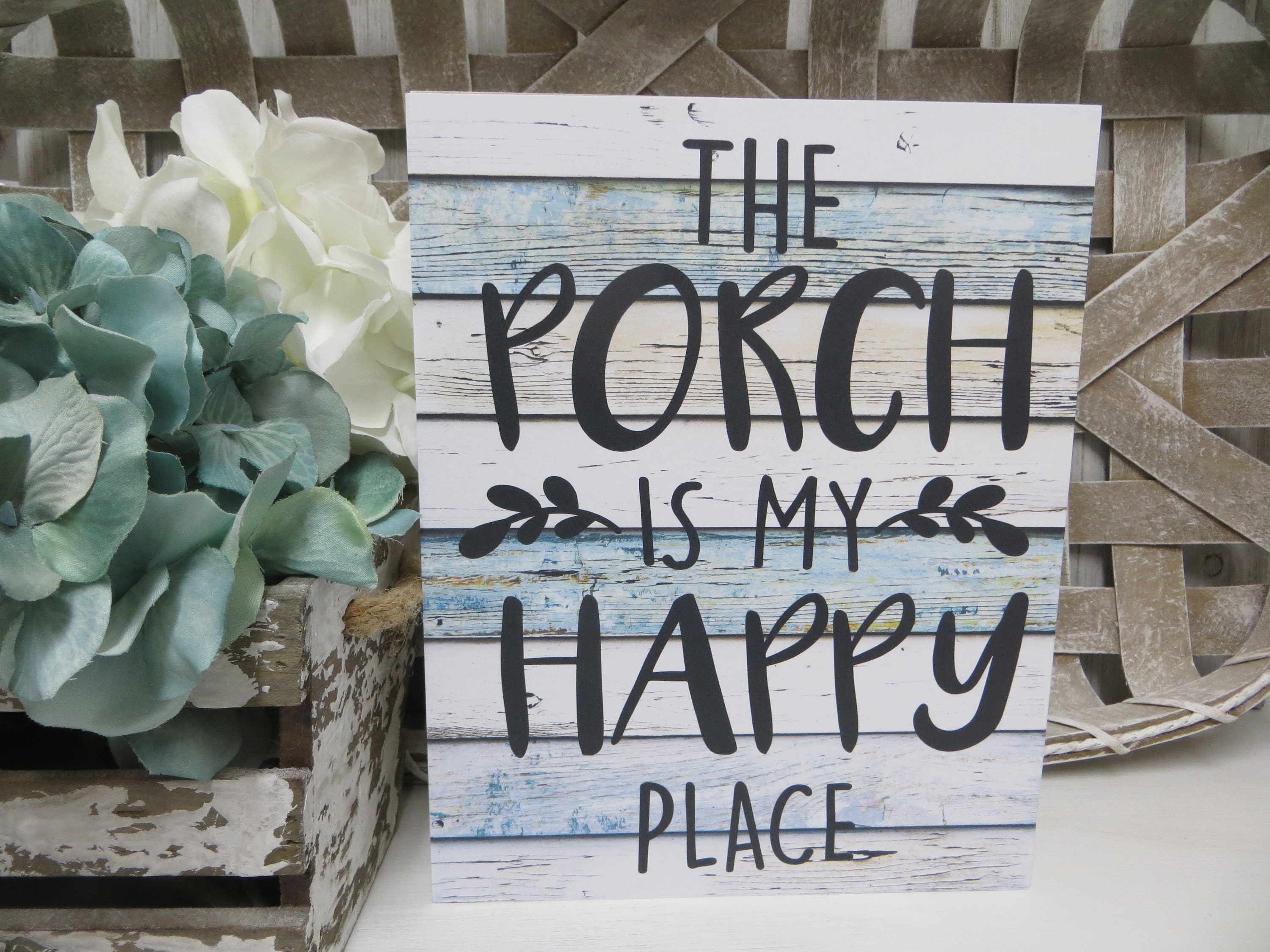 Wood Sign The Porch is my Happy Place Porch Etsy
