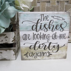 Funny Kitchen Quote The Dishes Are Looking At Me Dirty Again Metal Tin Sign  Wall Decor Rustic Kitchen Signs With Sayings For Home Kitchen Decor Gifts -  Temu