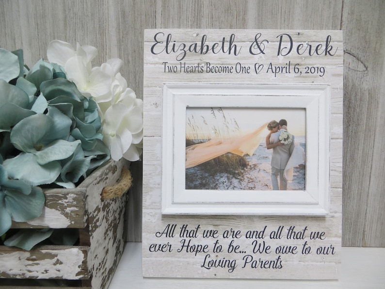 Wood Wedding Frame Two Hearts Become One All That We Image 0