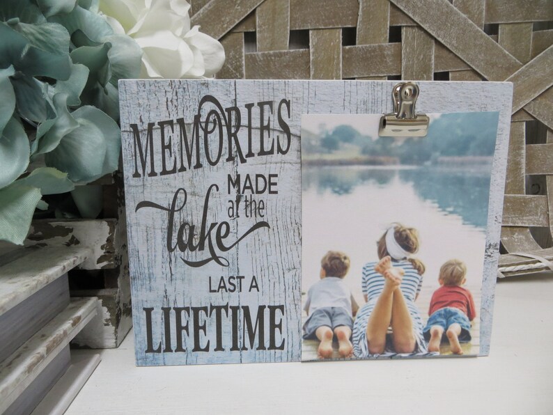 Wood Lake Picture Frame Memories Made At The Lake Last Etsy