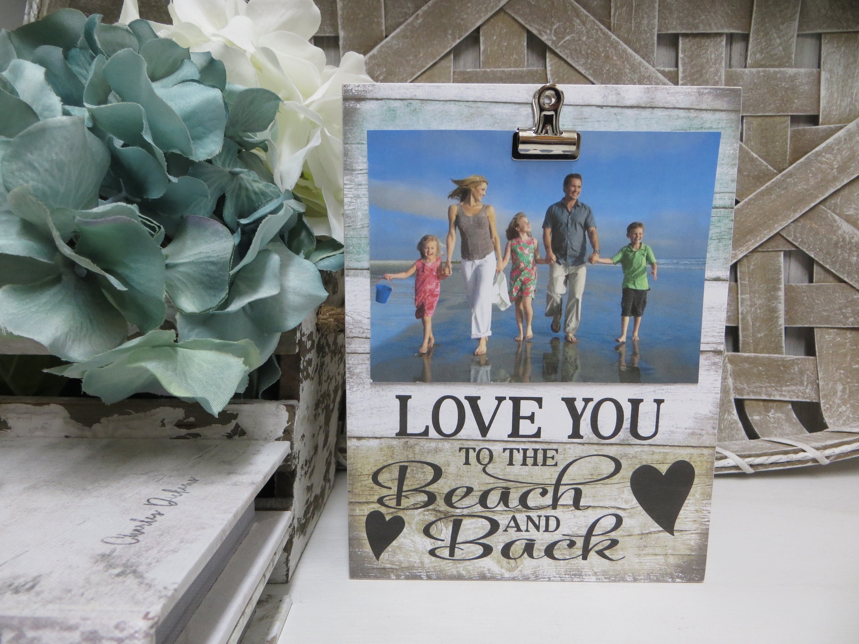 Best Friends Gift Romantic Frame I Love You Frame,Modern Coastal Wood