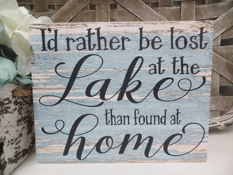 Lake House Wall Decor Go Jump In The Lake Small Wood Sign Hand