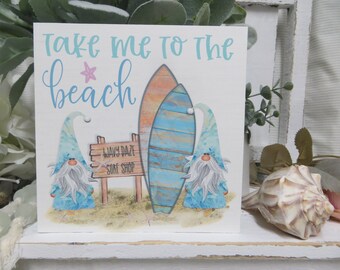 Beach Sign / Take Me to the Beach / Beach Quote / Beach House Decor / Beach House Wood Sign / Beach Vacation Sign / Beach Tiered Tray