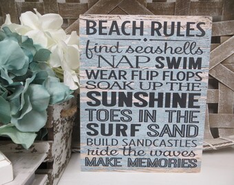 Beach House Rules - Etsy