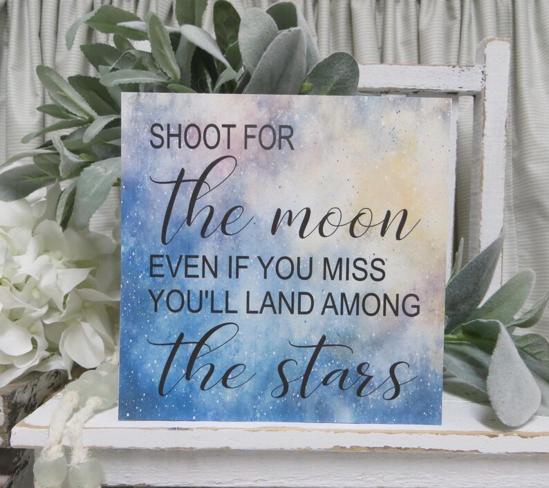 Positive Sign / Shoot for the Moon Even If You Miss, You'll Land Among