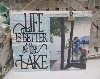 Lake Family Photo Frame: Life is Better at the Lake