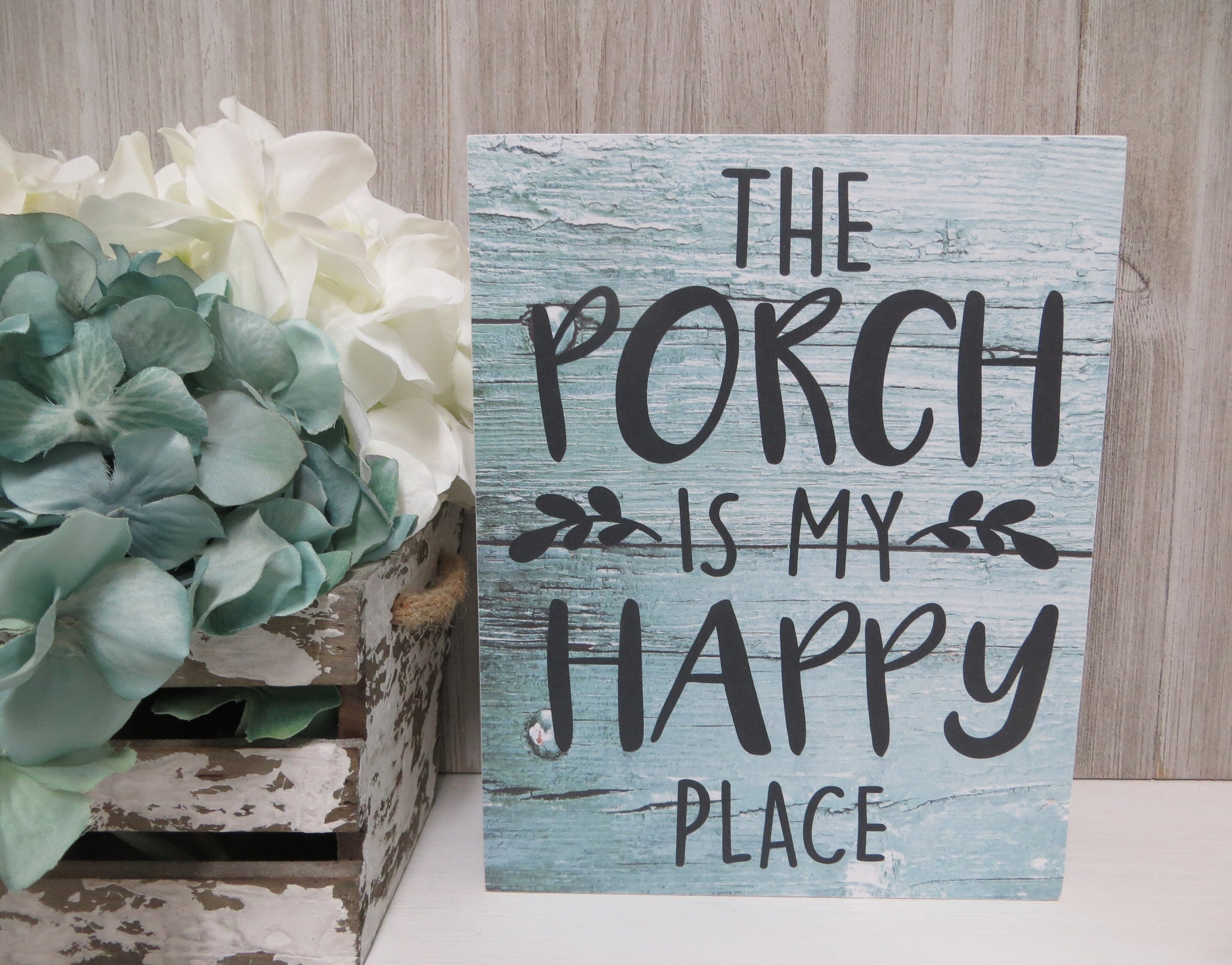 Wood Sign The Porch is my Happy Place Porch Etsy
