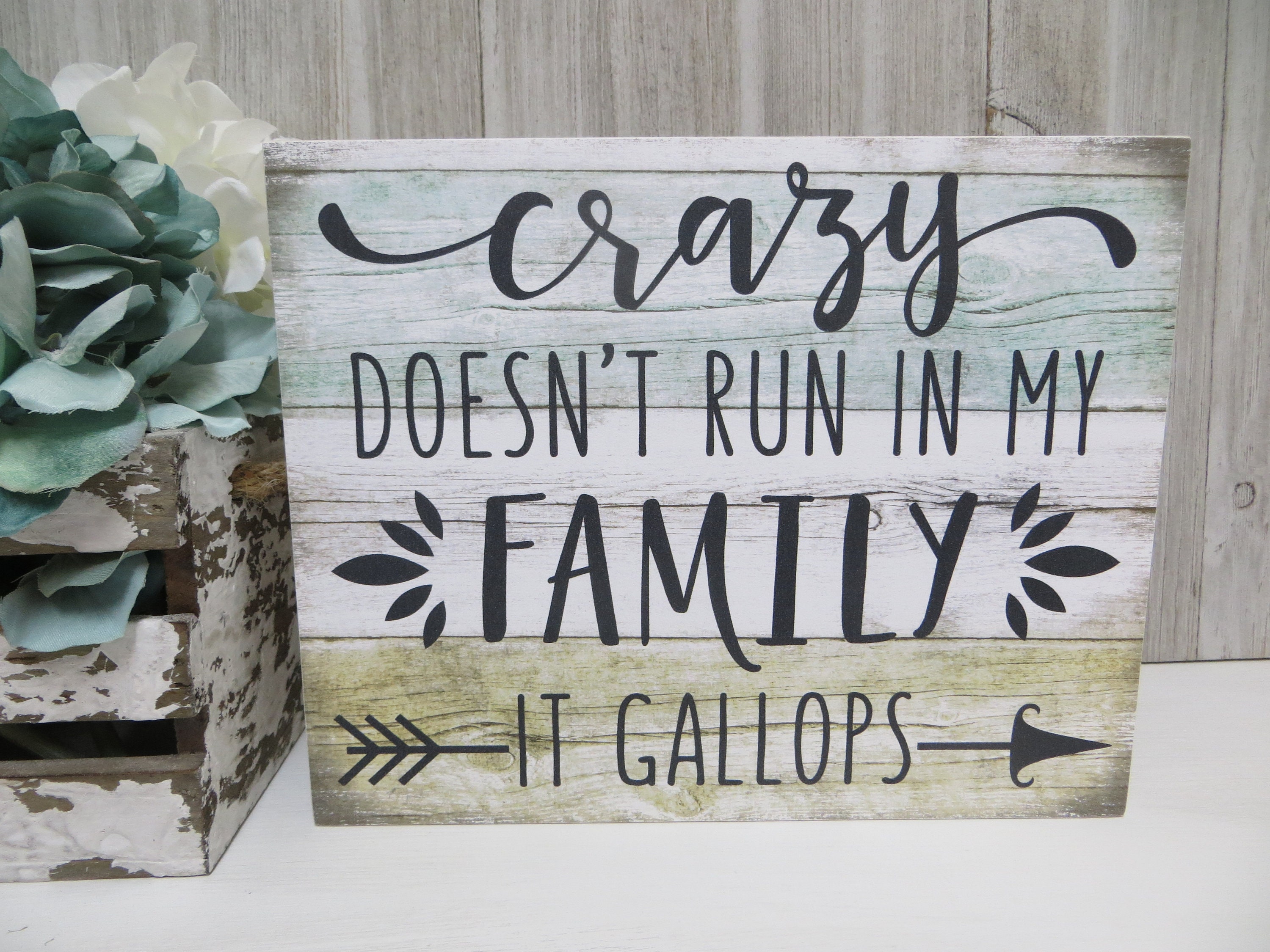 Funny Family Sign crazy Doesn't Run in My Family It - Etsy Funny Family Sign crazy Doesn't Run in My Family It - Etsy