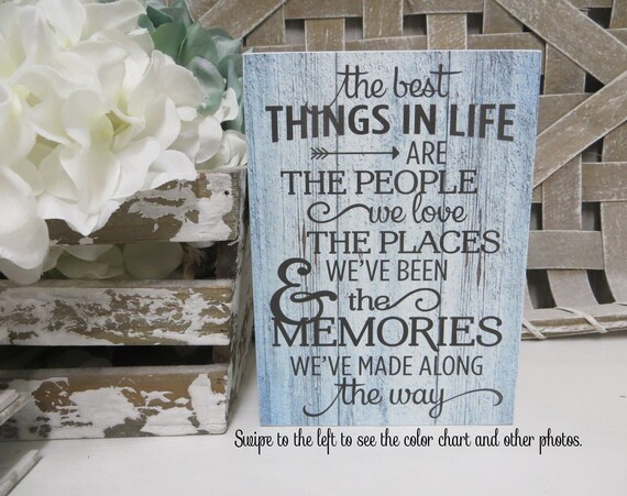 Wood Friend Sign the Best Things in Life Are the People | Etsy