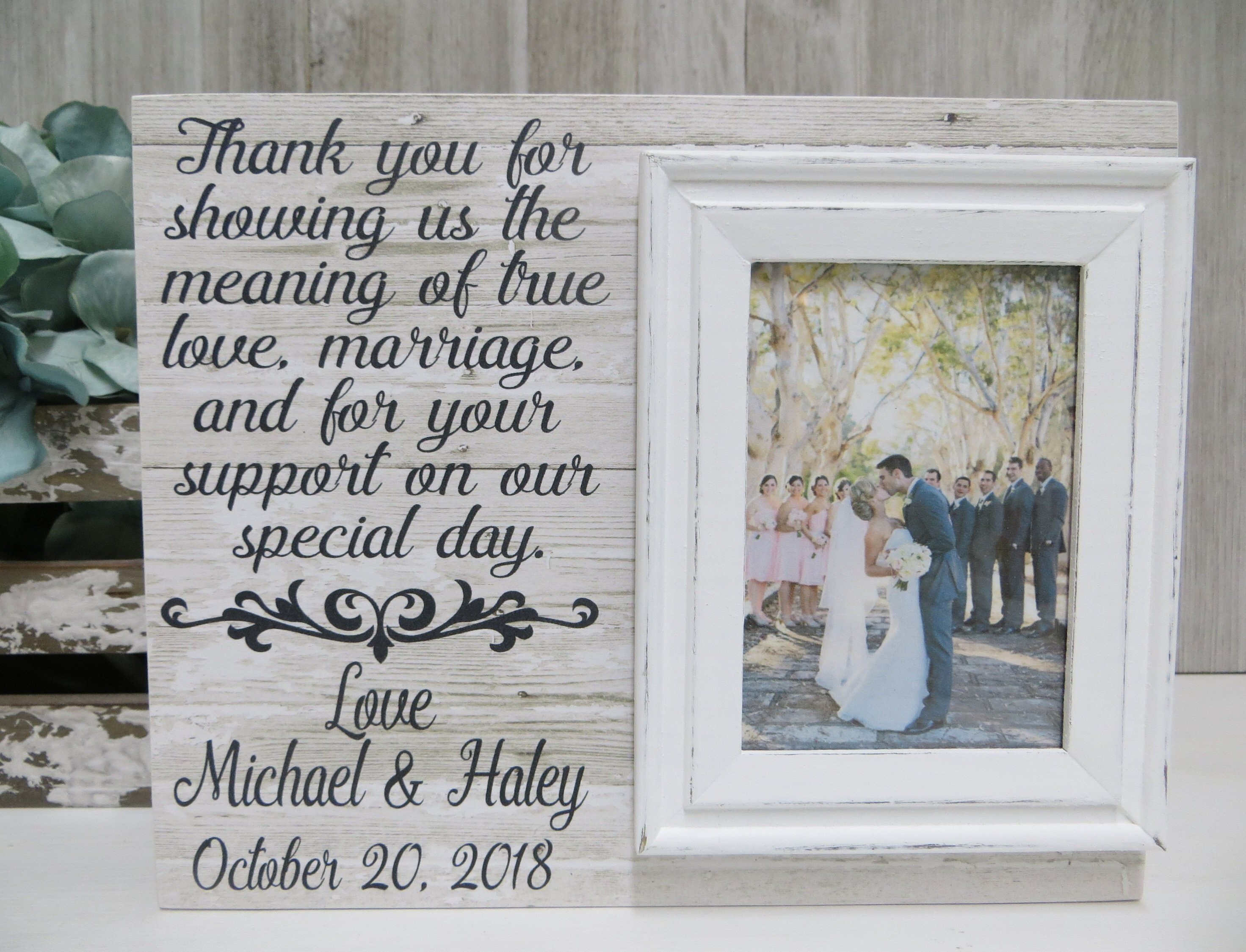 Wedding Frame Thank You For Showing Us The Meaning Of Etsy