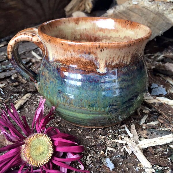 Soup/Stew/Chili Mug - 13 Ounces - Good Earth Green - Wheelthrown Pottery