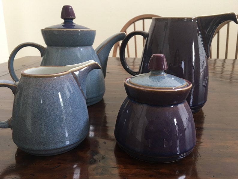 Denby Langley STORM Stoneware England Tea serving set Etsy