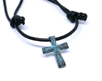Adjustable Cross Necklace, Gift for a Teen, Gift for Confirmation, Baptism Gift, Graduation Gift for a guy or girl, Gender Neutral Jewelry