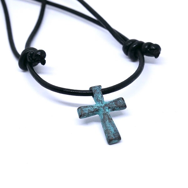 Adjustable Cross Necklace, Gift for a Teen, Gift for Confirmation, Baptism Gift, Graduation Gift for a guy or girl, Gender Neutral Jewelry