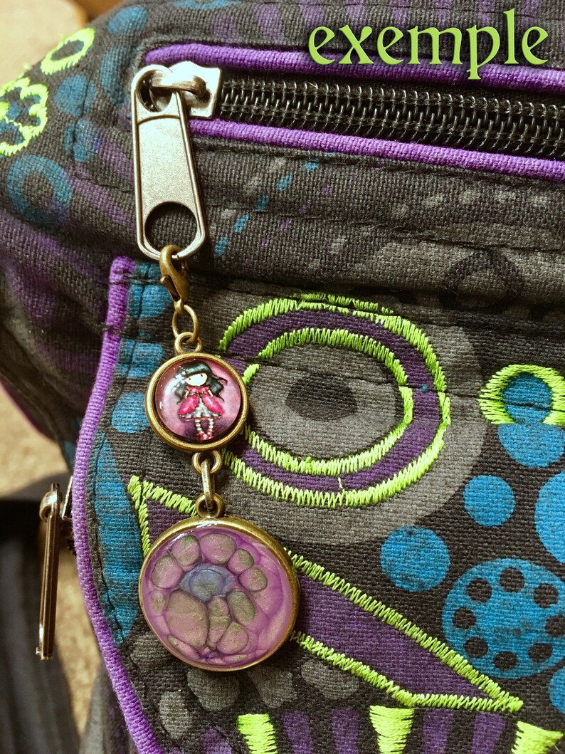 Zipper jewelry Bag jewelry Charm for bag Decoration for Etsy