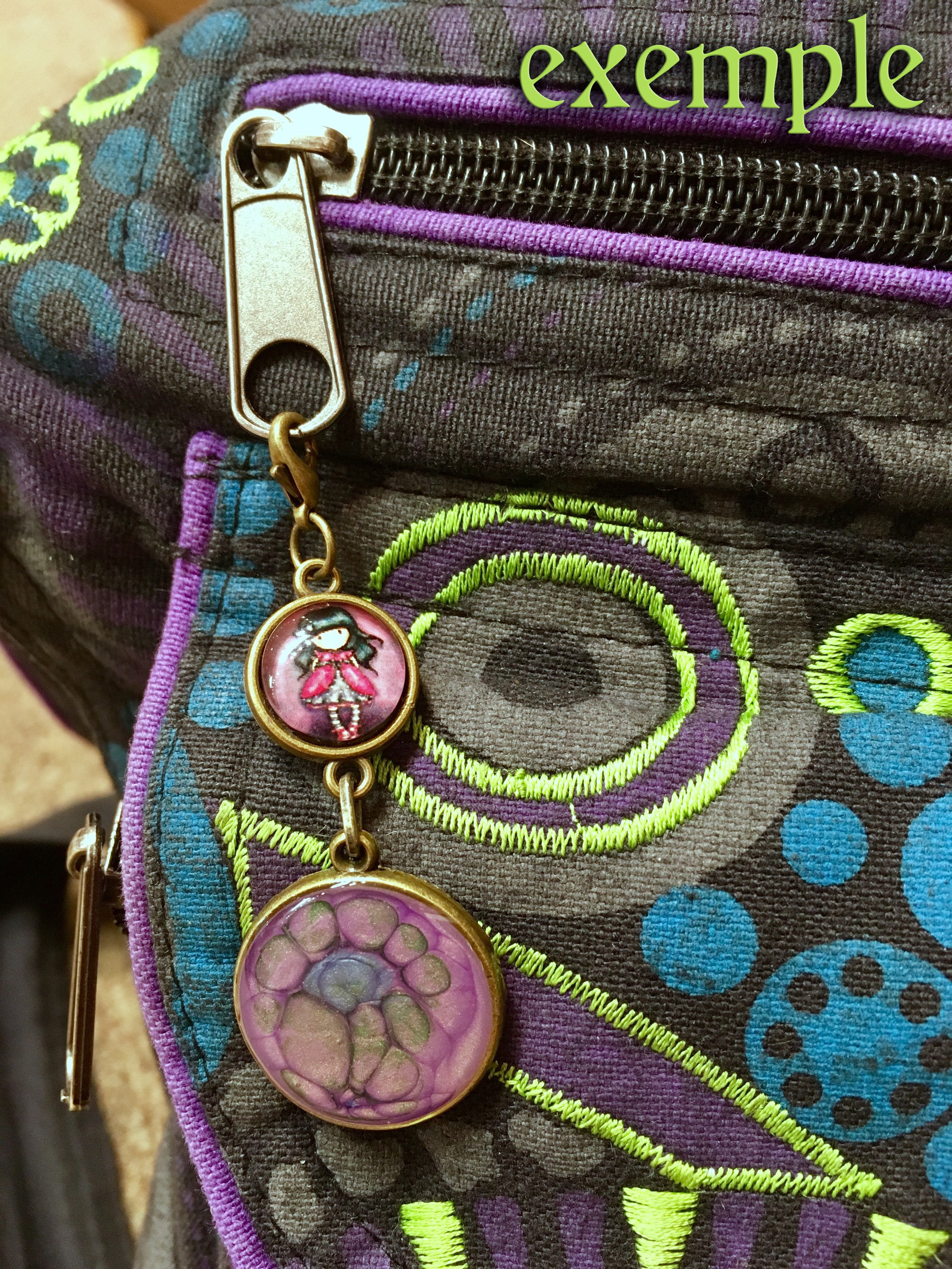 Zipper jewelry Bag jewelry Charm for bag Decoration for Etsy