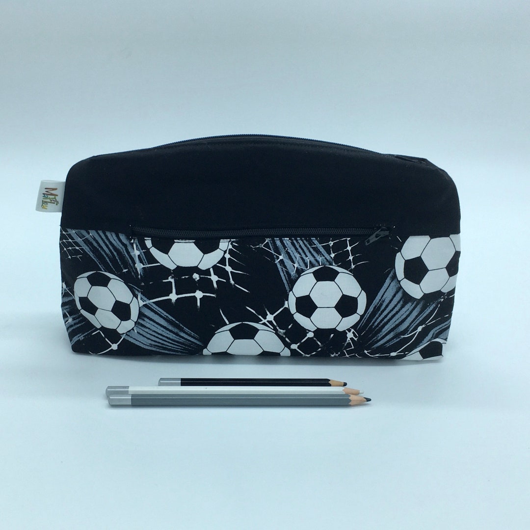 Soccer Pencil Case, Pocket for Pencils, Cosmetic Bag, Storage Pouch