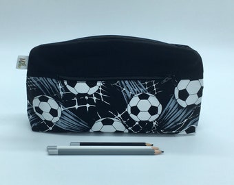 Soccer pencil case, Pocket for pencils, Cosmetic Bag, Storage pouch **Customizable**