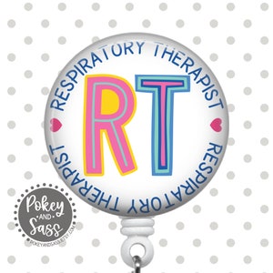Respiratory Therapist Badge Reel, Heavy Duty, RT Badge Reel, Respiratory Badge Holder, Respiratory Therapist Gift