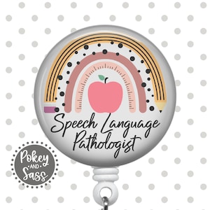 SLP Badge Reel, Speech Therapist Badge Reel, Speech Pathologist Badge Reel, SLP Badge Reel Holder