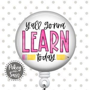 Carrete de insignia de maestro, titular de insignia de maestro divertido, servicio pesado, cordón, carrete de insignia de maestro, titular de insignia de maestro, carrete de insignia de regreso a la escuela