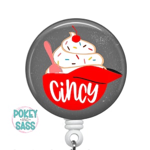 Cincinnati Baseball Badge Reel, 513 Baseball, Nurse Badge Holder, Teacher Badge Reel, Badge Lanyard, Carabiner