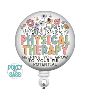 Physical Therapy Badge Reel, Physical Therapist Badge Reel, PT Badge Holder, Gift for Physical Therapist, Gait Belt Badge