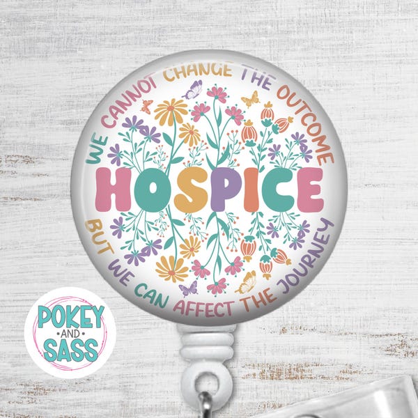 Hospice Nurse, Retractable Badge, Badge Holder, Premium Badge Clip, Heavy Duty, Lanyard, Carabiner