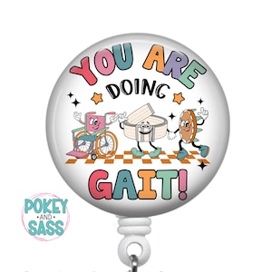 PT Badge Reel, Physical Therapist Badge Reel, Physical Therapy Badge Holder, PT Badge Holder, Gift for Physical Therapist, Gait Belt Badge