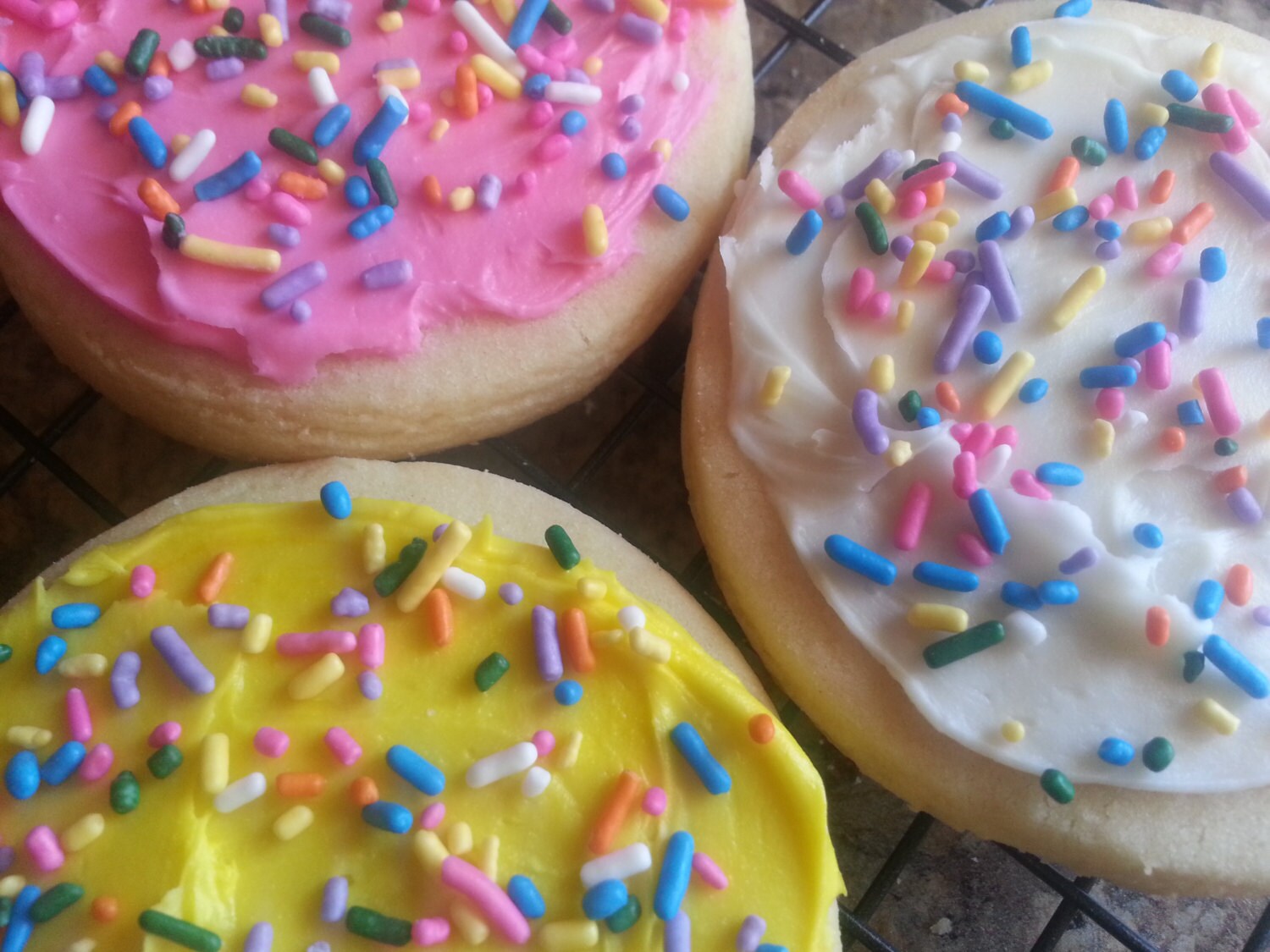 Frosted Iced Sugar Cookies 1 Dozen Gourmet Etsy