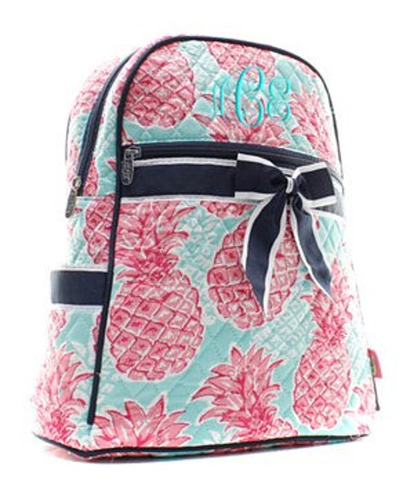 MonogrammedPersonalized Pineapple BackpackBookbag Toddler Bookbag Pink Pineapple Bookbag Diaper Bag