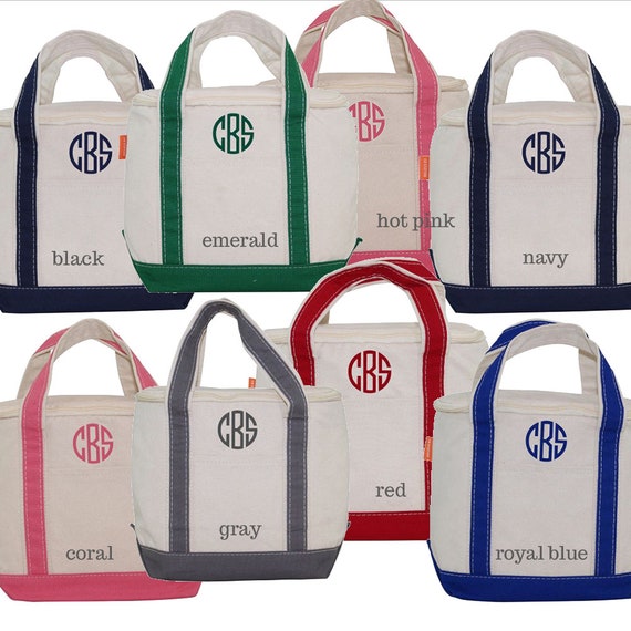 Small Monogrammed Insulated Cooler Tote, Lunch Bag, Kids Lunch Bag, Lunch Cooler, Canvas Bag, Beach Cooler Bag