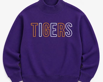 Custom Purple Mock neck Sweatshirt