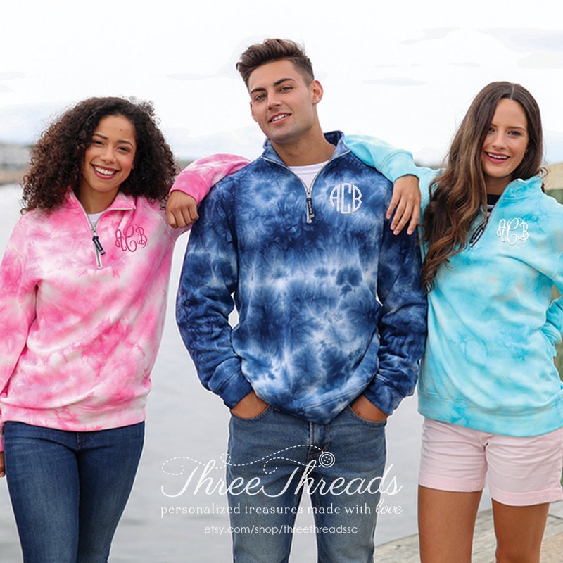 Tie-Dye Long Sleeve Drawstring Hoodie main image 1