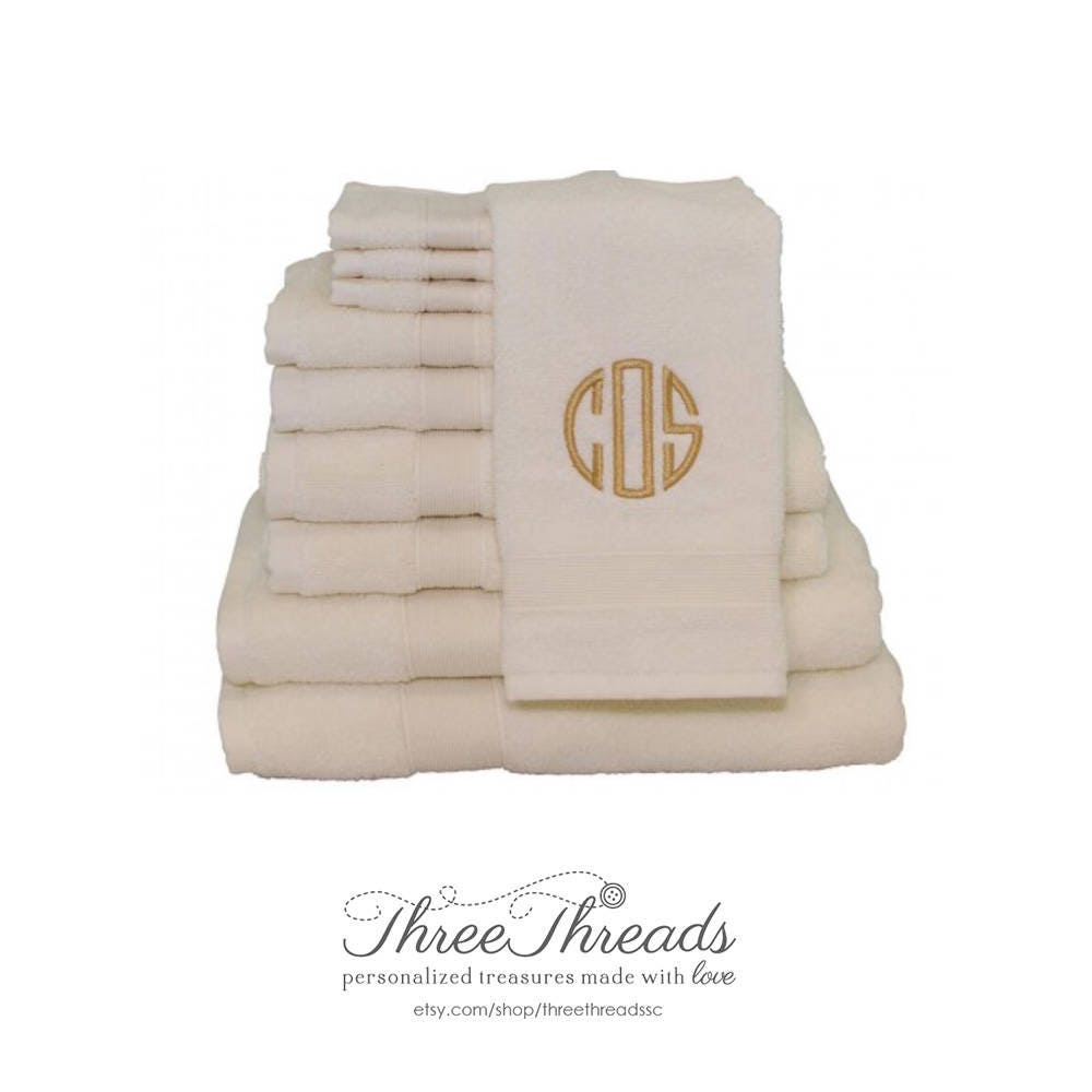 6 Piece Monogrammed Towel Set - Excellent Gift for Grads, New Homeowne –  Arch City Monogramming, LLC