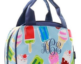 Monogramowana/Personalizowana torba/torba na lunch z lodami, prezent dla dzieci, prezent dla kobiet