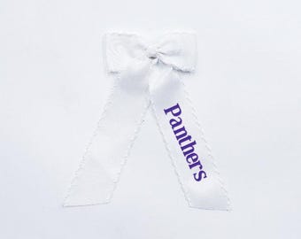 Monogrammed/Personalized 4" Hair Bows/ Cheer Bows with Tail